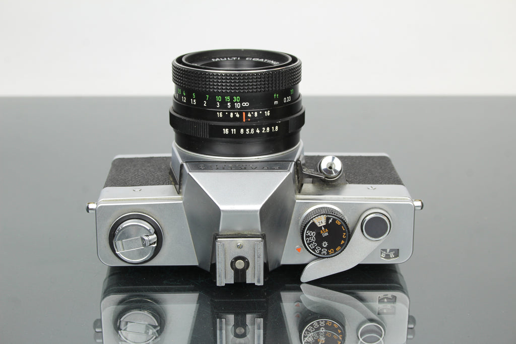 <tc>Praktica</tc> super TL2 + Pentacon elektrisches 50mm 1.8 M42 Objektiv